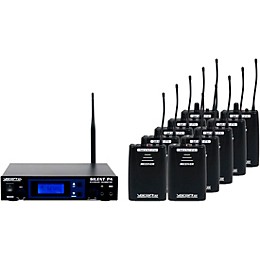 Open Box VocoPro SilentPA-SEMINAR10 16CH UHF Wireless Audio Broadcast System (Stationary Transmitter with ten bodypack receivers) Level 1  Black