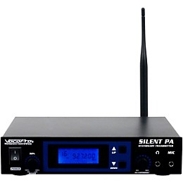 VocoPro SilentPA-SEMINAR10 16-Channel UHF Wireless Audio Broadcast System (Stationary Transmitter With 10 Bodypack Receivers), 900-927.2mHz Black