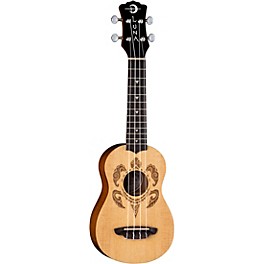 Luna Honu Turtle Spruce Soprano Ukulele Satin Natural