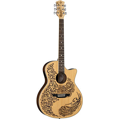 Luna Henna Paradise Select Spruce Acoustic-Electric Guitar Satin Natural for sale