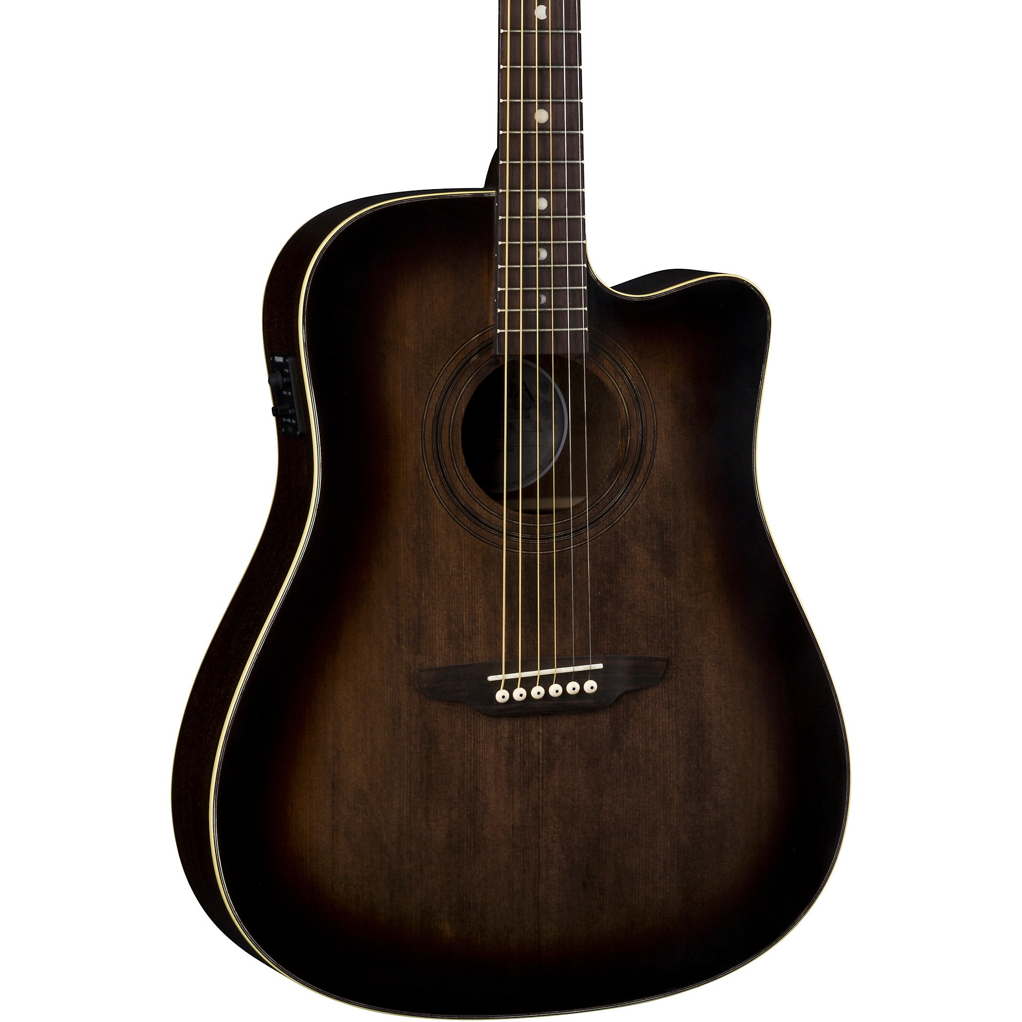美品希少 LUNAギター エレアコ Amazon | Luna Flora Series Lotus Quilted Maple Cutaway