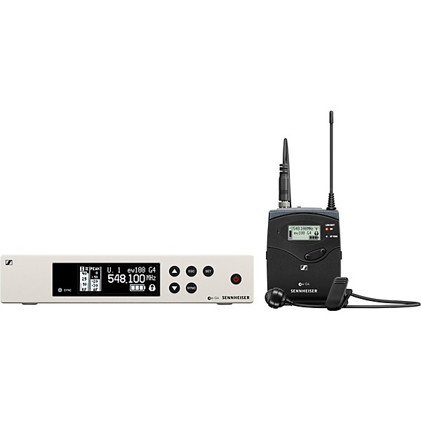 Open Box Sennheiser ew 100 G4 Lavalier Wireless System with ME4 Cardioid Lavalier Microphone Level 2 Band A 190839781932