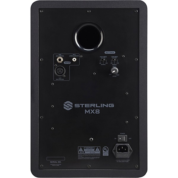 Sterling Audio MX8 8" Powered Studio Monitor, Black (Each)