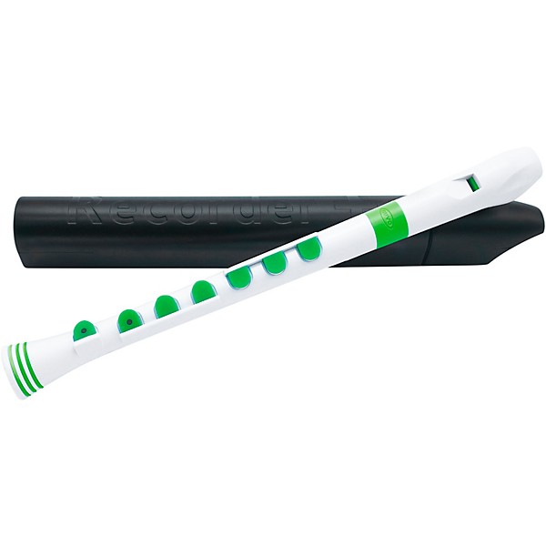 Nuvo Recorder+ Baroque Fingering with Hard Case White/Green