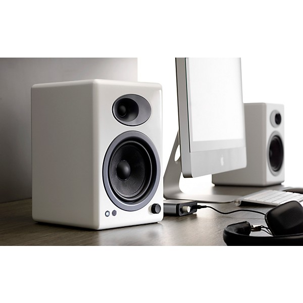 Open Box Audioengine A5+ Classic Bookshelf Speakers White | Guitar