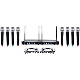 VocoPro DIGITAL-ACAPELLA-8 8-Channel UHF Wireless Handheld Microphone System, 900-927.2mHz 902-928 MHz Black