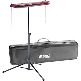 Stagg 5-Piece Wooden Temple Block Set 25 in.