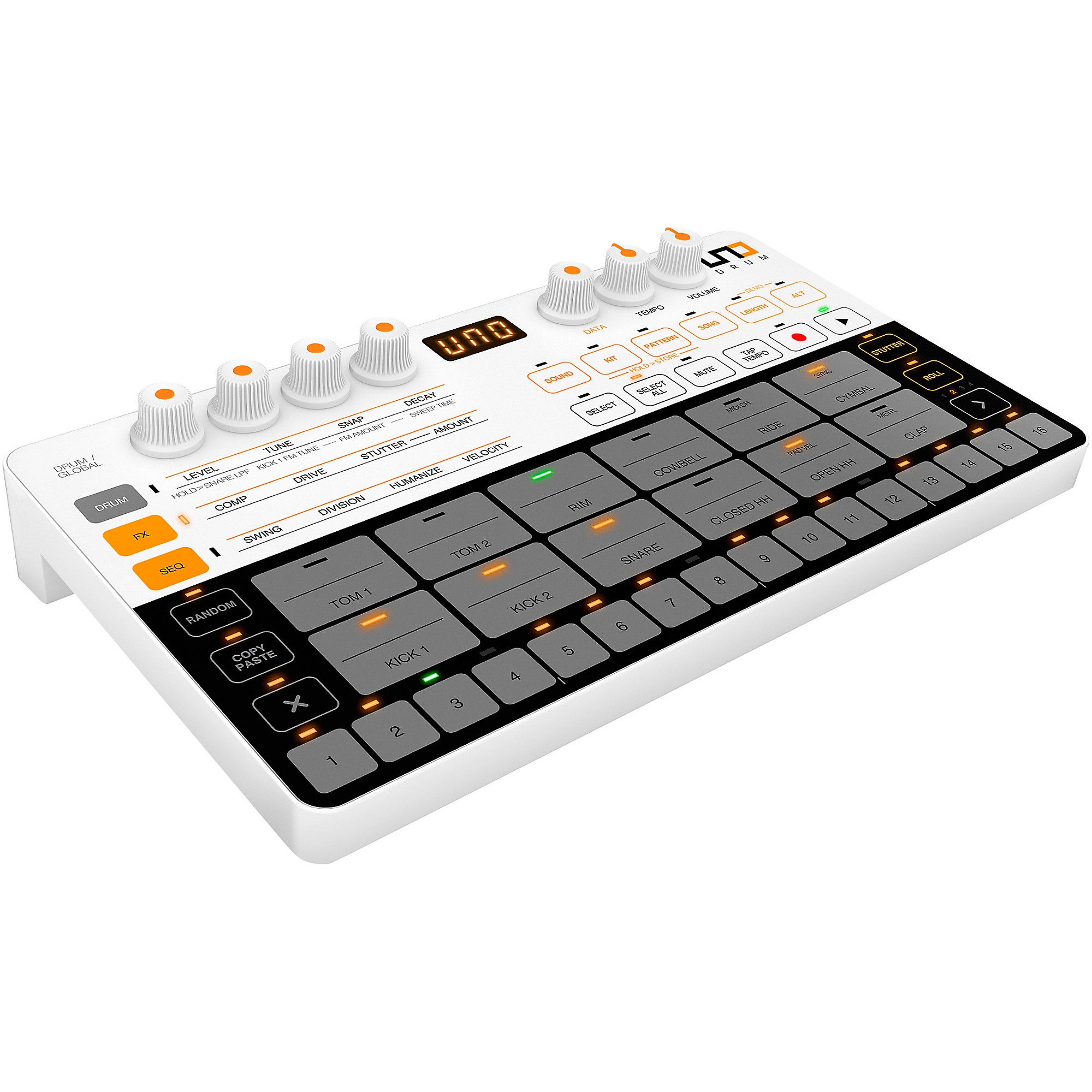 UNO IK DRUM MACHINEドラムマシン・リズムマシン・DAW・DTR IK Multimedia UNO Drum Analog Drum Machine | Guitar Center
