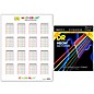 DR Strings Hi-Def NEON Light Electric String 2-Pack with Multi-Color Chord Chart Sheet .009-.042 Light thumbnail