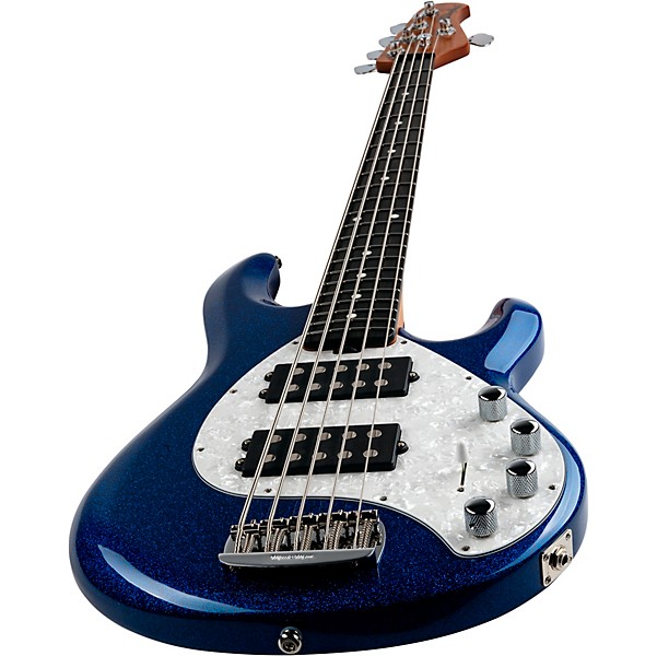 Ernie Ball Music Man StingRay5 Special HH Ebony Fingerboard Electric Bass Tectonic Blue Sparkle