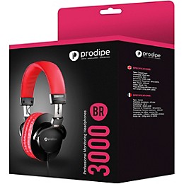 Prodipe 3000 Professional Studio Headphones Black Red