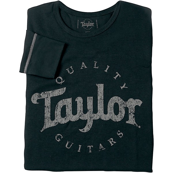 Taylor Long Sleeve Aged Logo Tee X Large Black/Gray