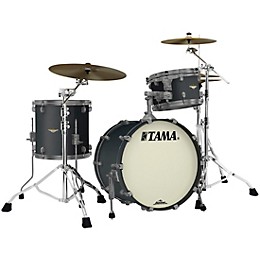 TAMA Starclassic Maple 3-Piece Shell Pack with Smoked Black Nickel Hardware and 20 in. Bass Drum Flat Black