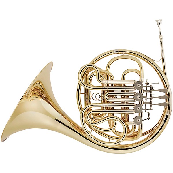 Hans Hoyer 801 Geyer Style Series Double Horn with Mechanical Linkage and Fixed Bell Lacquer Fixed Bell