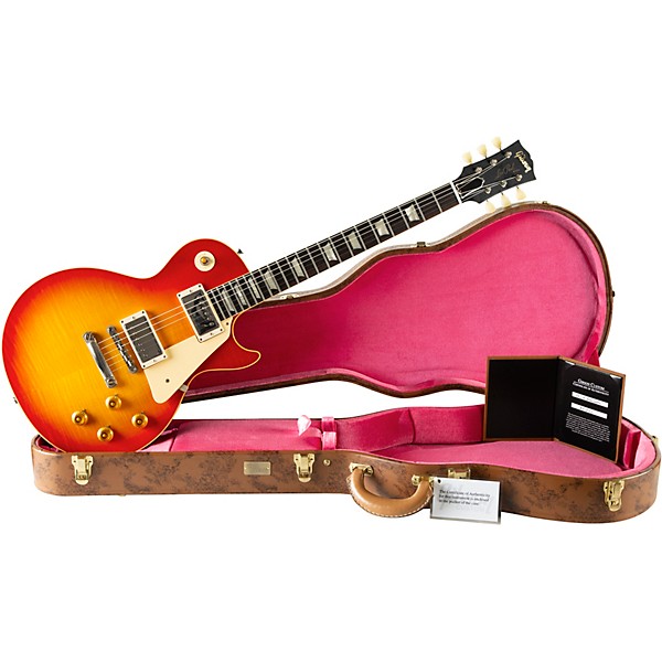 Gibson Custom 1959 Les Paul Standard Reissue VOS Electric Guitar Washed Cherry Sunburst