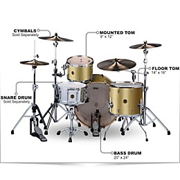 ddrum Dios 3-Piece Shell Pack Satin Gold