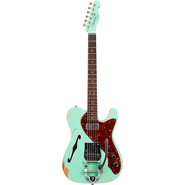Fender Custom Shop Relic Twisted Telecaster Thinline Electric Guitar Surf Green