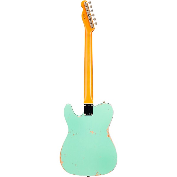Fender Custom Shop Relic Twisted Telecaster Thinline Electric Guitar Surf Green