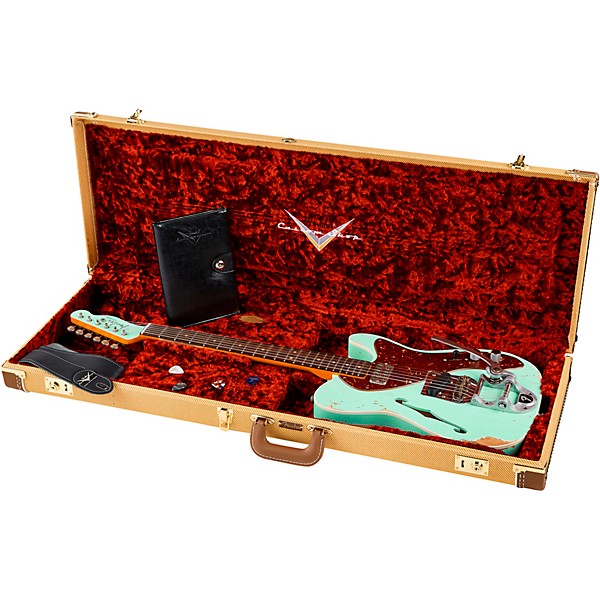 Fender Custom Shop Relic Twisted Telecaster Thinline Electric Guitar Surf Green
