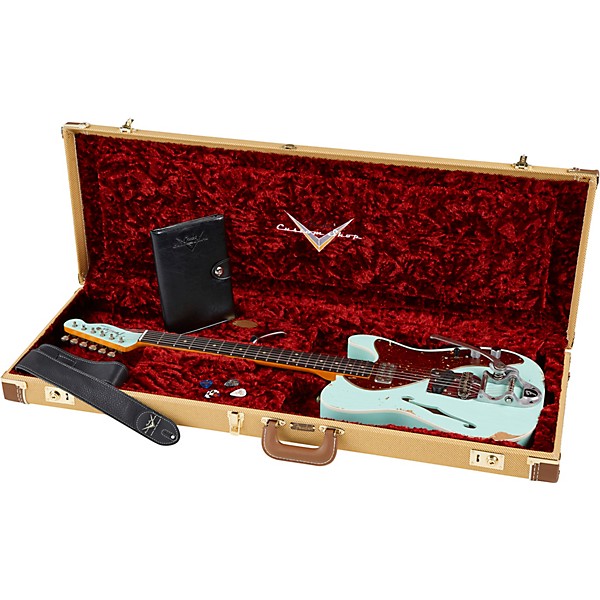 Fender Custom Shop Relic Twisted Telecaster Thinline Electric Guitar Surf Green