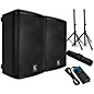 Kustom PA KPX15A 15" Powered Speaker Pair With Stands and Power Strip thumbnail