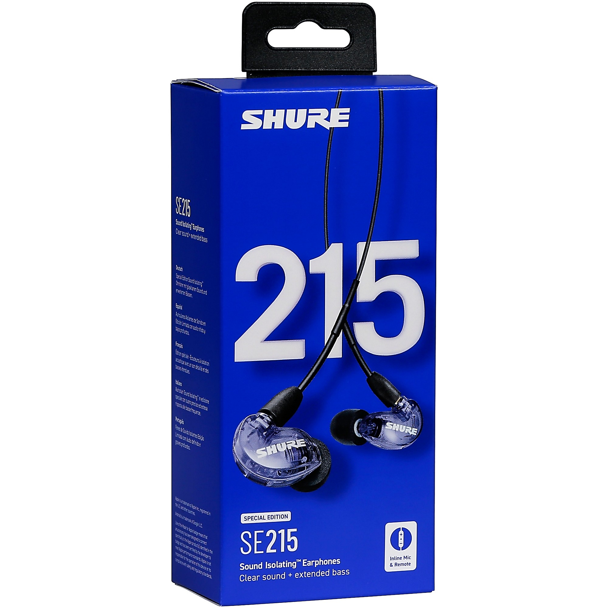 Shure SE215 Sound Isolating Earphones Blue