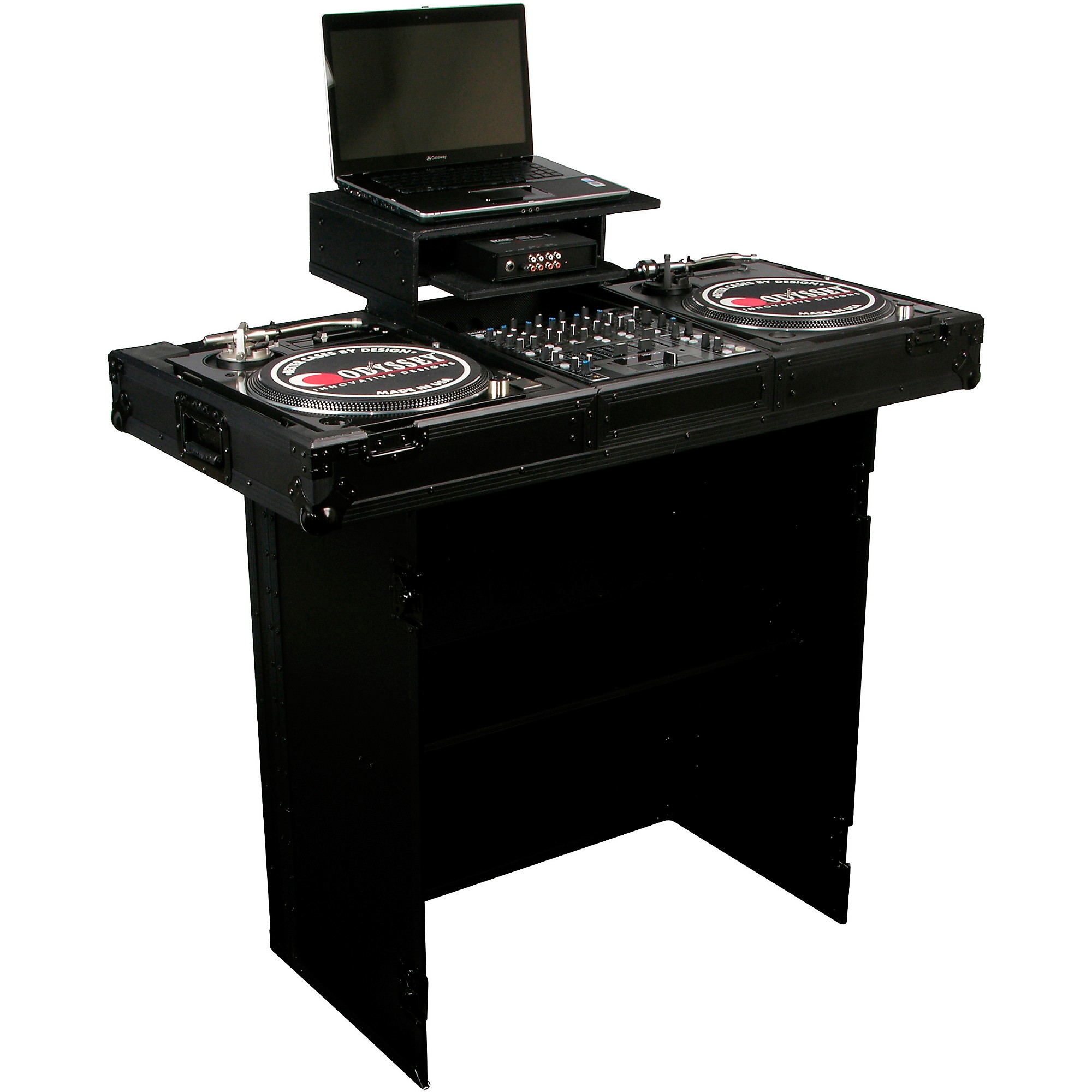 Open Box Odyssey FZF5437TBL Fold-Out DJ Table Stand 54 in. Wide X