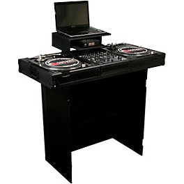 Odyssey FZF5437TBL Fold-Out DJ Table Stand 54 in. Wide X 37 in. Tall