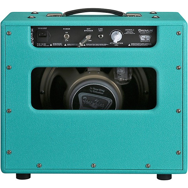 Open Box Tone King Gremlin 5W 1x12 Tube Guitar Combo Amp Level 1 Turquoise