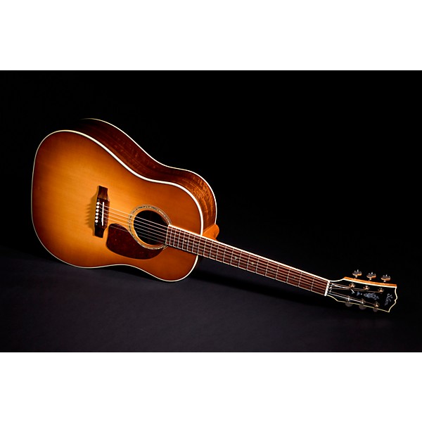 Clearance Gibson 2019 J-45 Walnut Custom Acoustic-Electric Guitar Honey Burst