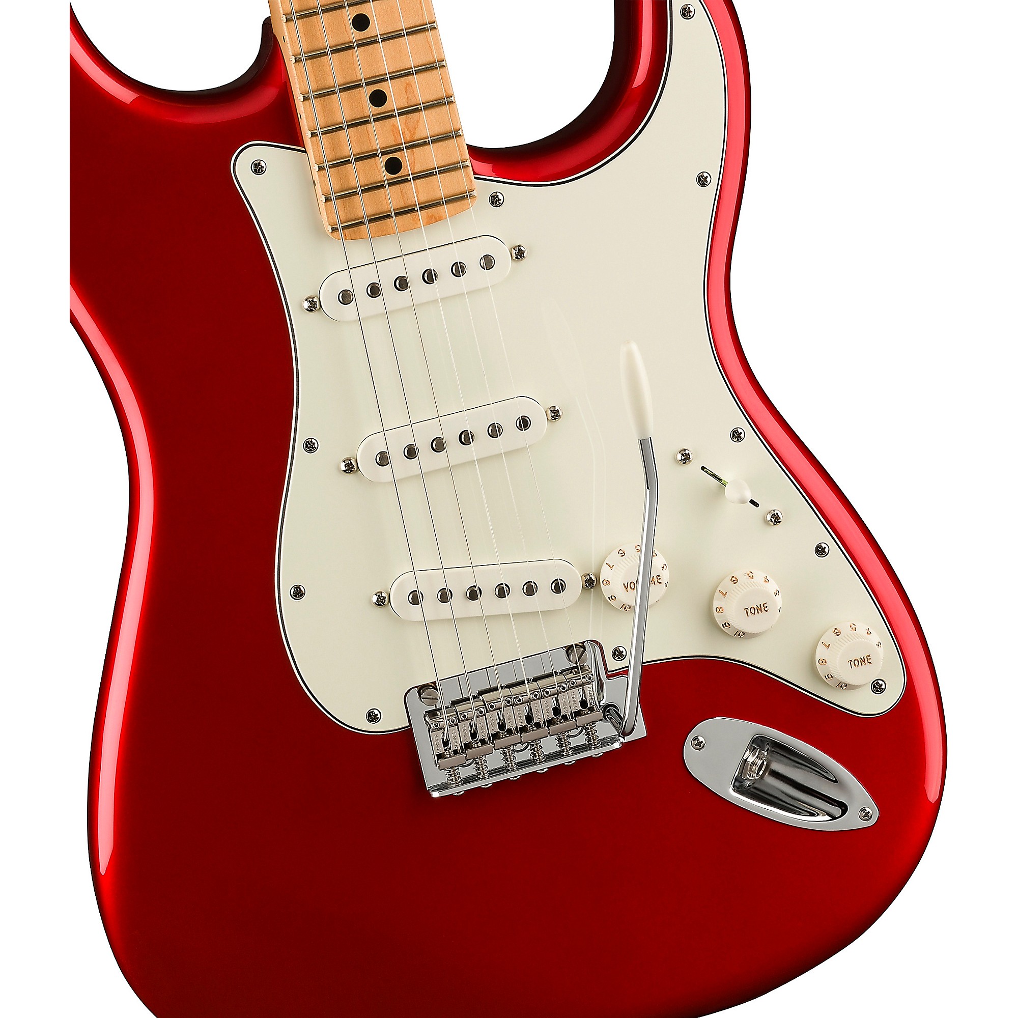 Fender Series Stratocaster Maple Fingerboard Electric Guitar Candy Apple Red | Guitar Center