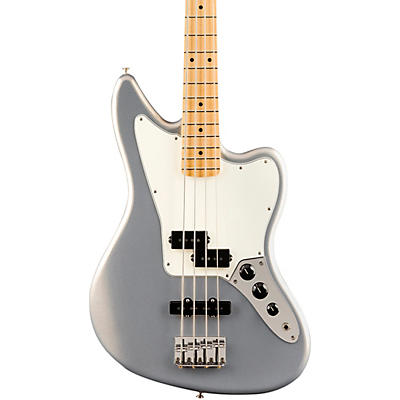 Fender Player Jaguar Bass Maple Fingerboard Silver for sale