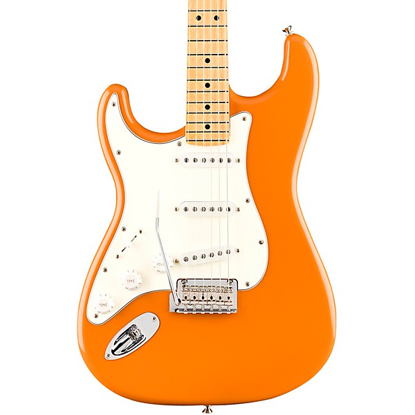 Stratocaster(R)，　Player　Fender　エレキギター　Orange-　Left-Hand，　Capri
