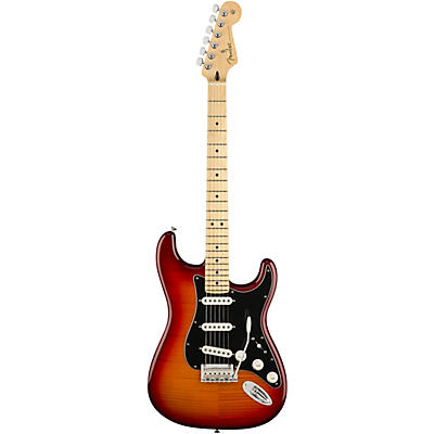 Fender Player Stratocaster Plus Top Maple Fingerboard Electric Guitar Aged Cherry Burst for sale