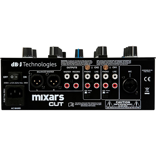 Open Box Mixars CUT MKII 2-Channel Battle Mixer Level 1