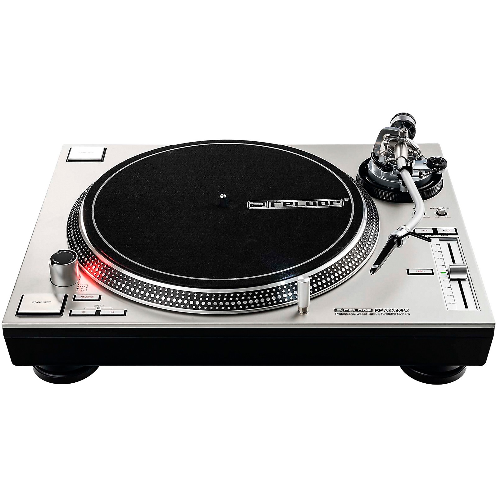 Reloop RP-7000-MK2 Professional Direct-Drive Turntable (Silver