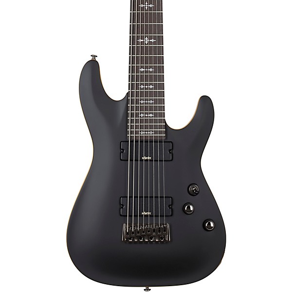 Schecter Guitar Research Demon-8 8-String Electric Guitar Satin Aged Black