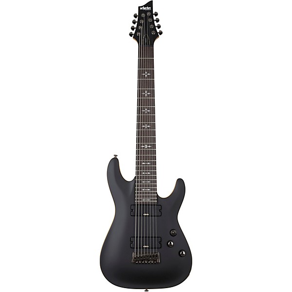 Schecter Guitar Research Demon-8 8-String Electric Guitar Satin Aged Black