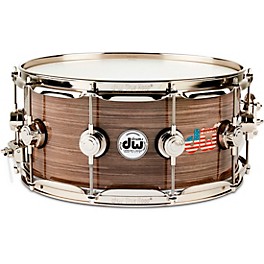 DW Collector's Series American Flag Logo Snare Drum With Nickel Hardware 14 x 6.5 in.