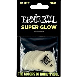 Ernie Ball Super Glow Guitar Picks Thin 12 Pack Ernie Ball Super Glow Guitar Picks Medium 12 Pack