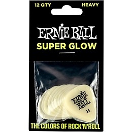 Ernie Ball Super Glow Guitar Picks Heavy 12 Pack