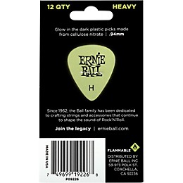 Ernie Ball Super Glow Guitar Picks Heavy 12 Pack