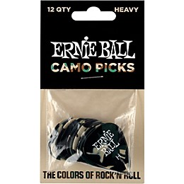 Ernie Ball Camouflage Picks (12-Pack) Heavy 12 Pack