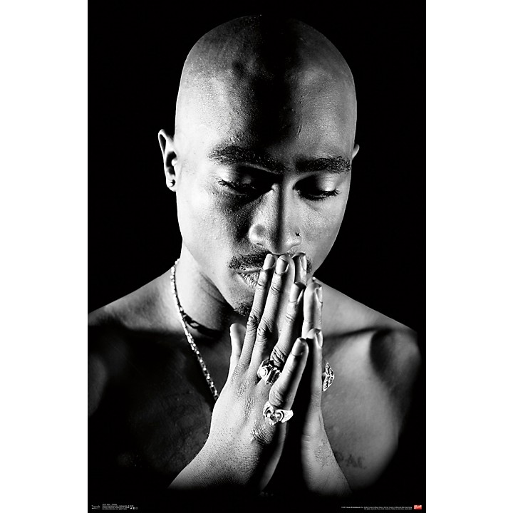 tupac middle finger poster
