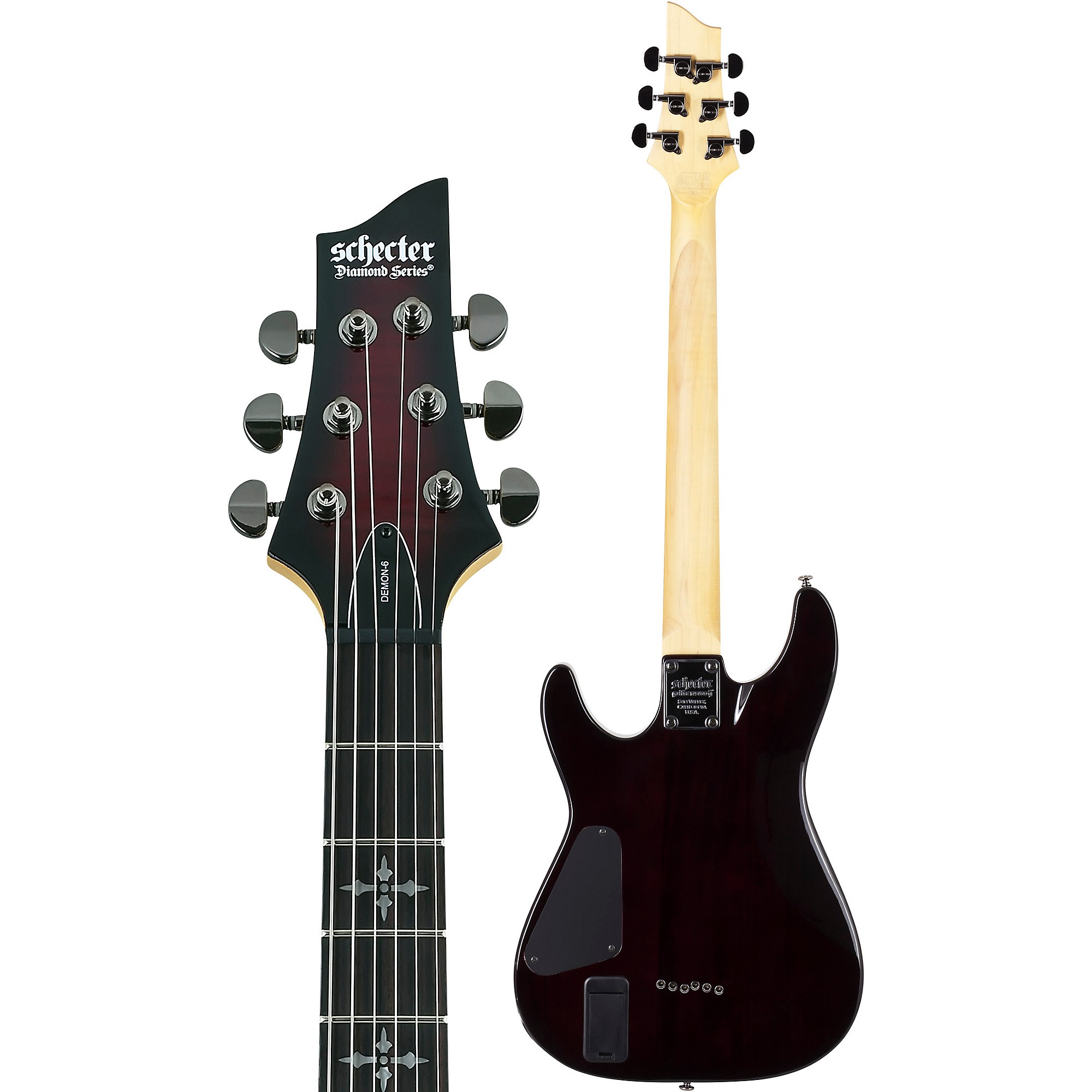 Schecter Guitar Research Demon-6 Electric Guitar Crimson Red Burst | Guitar  Center