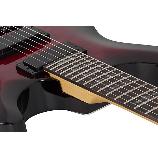 Open Box Schecter Guitar Research Demon-6 Electric Guitar Level 1 Crimson Red Burst