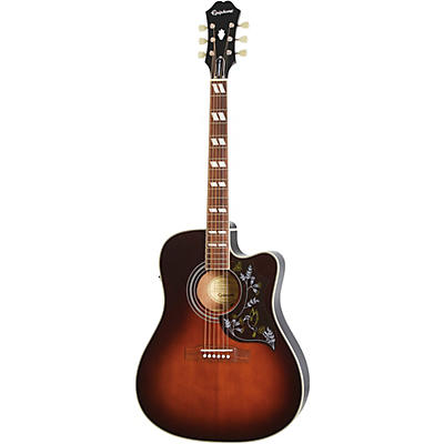 Epiphone Hummingbird Ec Studio Limited-Edition Acoustic-Electric Guitar Tobacco Sunburst for sale