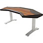 Argosy Halo G Desk with Black End Panels, Mahogany Surface, and Silver Legs thumbnail