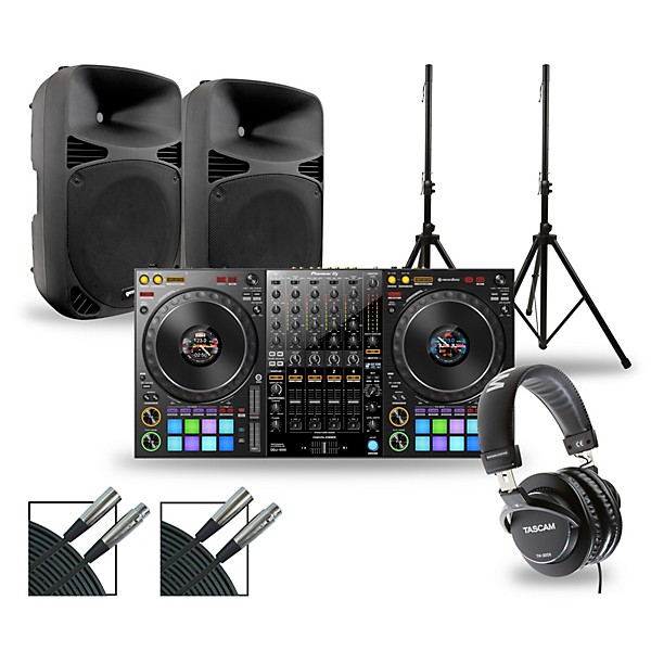 Pioneer DJ DJ Package with DDJ-1000 Controller and Gemini HPS BLU Series Speakers 15" Mains
