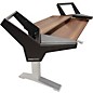 Argosy Halo K88 Desk with Black End Panels, Mahogany Surface, and Silver Legs thumbnail